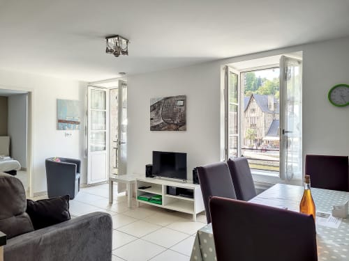 living room, view on the Rance, Les Remparts, luminous, rent, holidays
