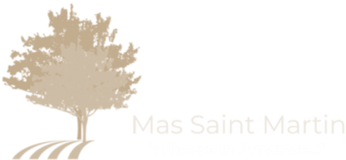 Tree silhouette logo for Mas Saint Martin bed and breakfast in Ollioules, France