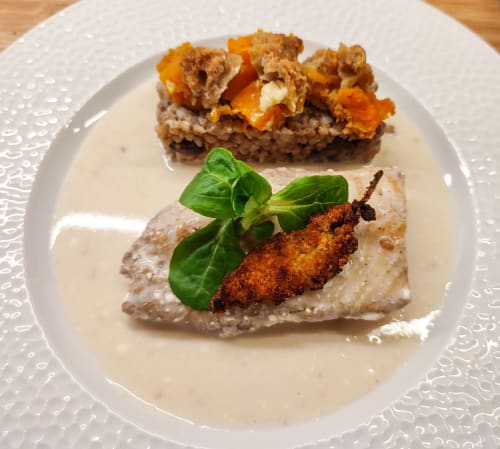 Exemple de plat principal de la table d'hôtes gourmande