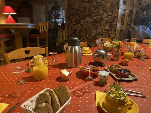 Homemade breakfasts made fresh daily: homemade jams local chestnut cream, coffre, tea, hot chocolaté, handmade cakes, etc.