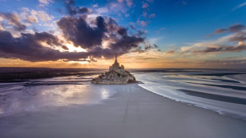 Le Mont Saint-Michel vu du ciel