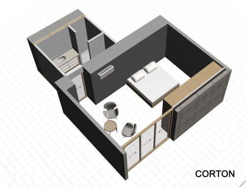 plan corton - The Address Cassis - chambres d'hôtes et boutique hôtel de luxe Cassis - piscine extérieure