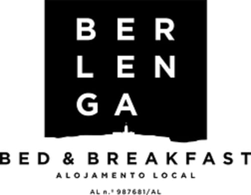 Logo Berlenga Bed & Breakfast com texto « Alojamento Local » para Ó da Casa em Peniche, Portugal