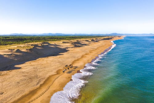 Les plages des Landes sont d'immenses étendues vierge invitant à la balade. Que ce soit à cheval, à pied ou en vélo