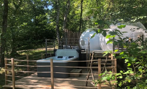 Jacuzzi bulle spa Merlot Hébergement Insolite de Luxe Bordeaux Gironde Aquitaine pour Couple Romantique et Amoureux