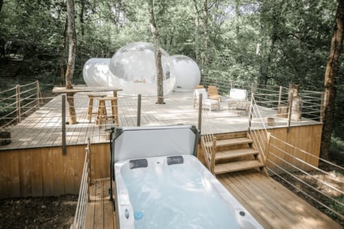 Bulle Spa Petit Verdot Hébergement Insolite de Luxe Bordeaux Gironde Aquitaine pour Couple Romantique et Amoureux