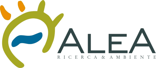 ALEA Ricerca & Ambiente Logo mit Sonne und Blatt für die Unterkunft Torre Grande Oristano