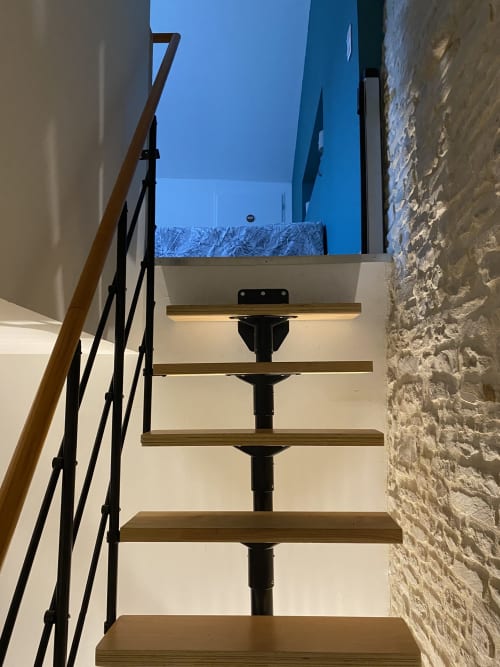 escalier accès hébergement tradition 