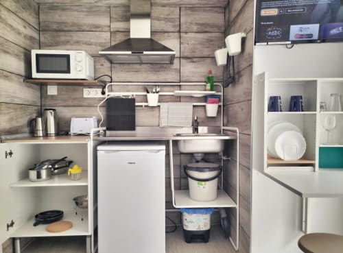 Panoramic image of the kitchen of Mini estudio el Reloj