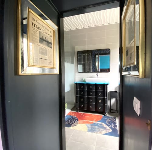 Chambre d’hôtes-maison de caractère-salle de bain avec douche-douche à l’italienne