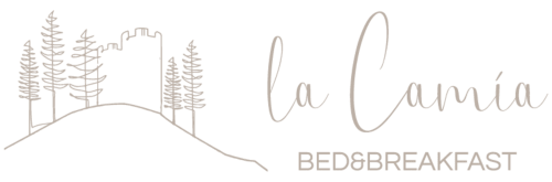 La Camia B&B logo featuring woodland landscape and castle, Castel di Sangro