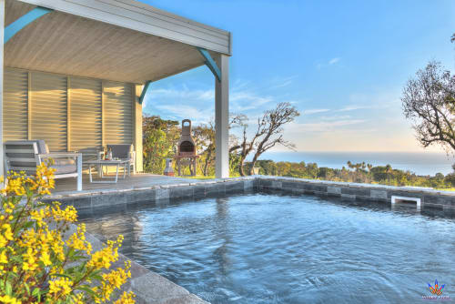 Luxury cottage pool overlooking Caribbean Sea at Le Domaine De L'ilet, Guadeloupe