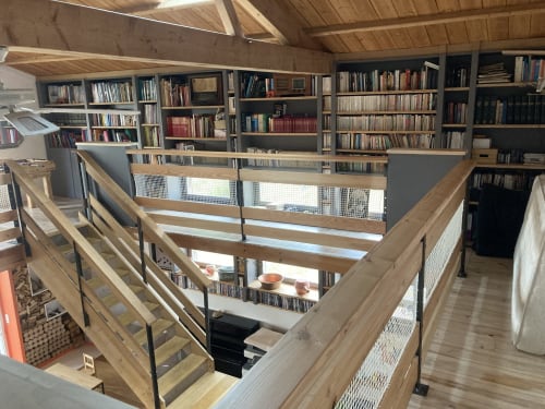 La maison de l'aérogrange, la bibliothèque, location saisonnière, lotissement aéronautique aérodrome de Biscarrosse et Parentis

