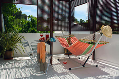 terrace with hammock