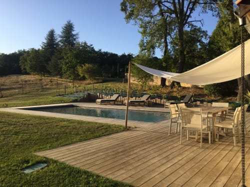 Piscine partagée Gite Margaux Domaine des Dourneaux Salleboeuf Bordeaux Gironde Aquitaine Vignoble et oenotourisme pour Couple Romantique et Amoureux