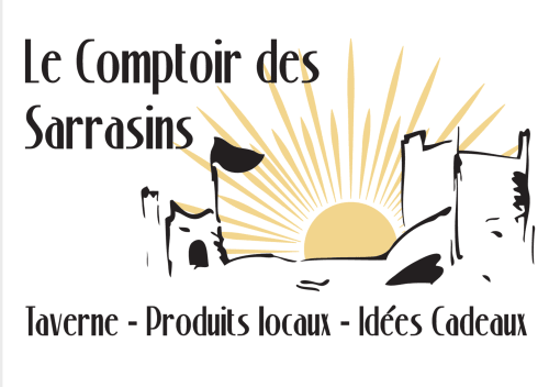 Logo Le Comptoir des Sarrasins Restaurant Souvenirs und lokale Produkte Aiguèze