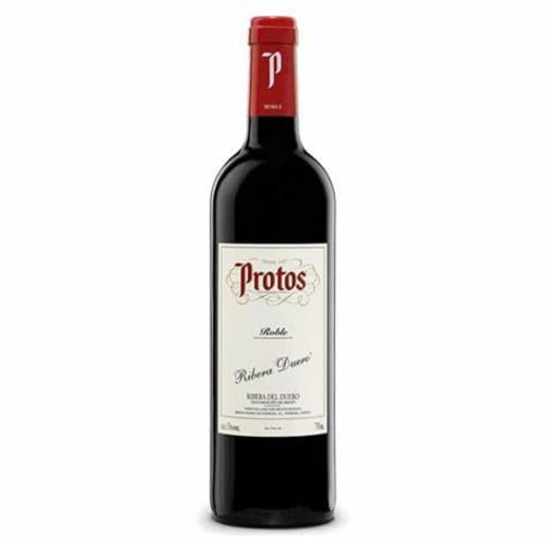 Botella de vino Protos Roble Ribera del Duero, selección de vino tinto español en Cabañas Compostela
