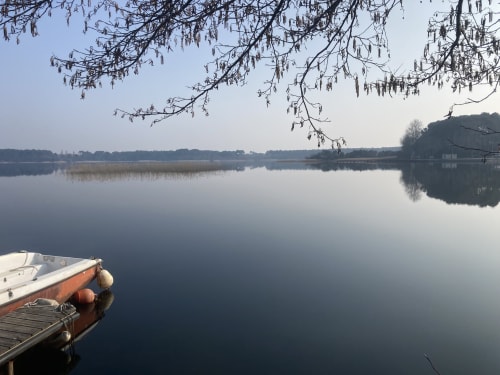Lac de Cazaux et Sanguinet à proximité du site de l'aérogrange à Biscarrosse

