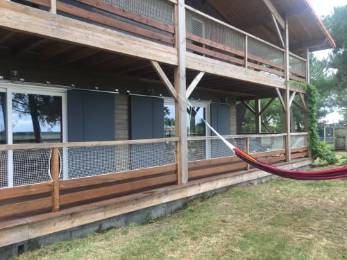 La maison de l'aérogrange, le hamac, location saisonnière, lotissement aéronautique aérodrome de Biscarrosse et Parentis
