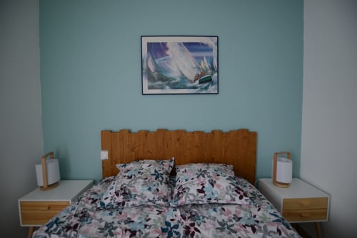 Maison de plain-pied équipée PMR - Location de vacances - Ploudalmézeau - Maison Roscaroc Aubertin - Roulotte Gites O bien-être massage Spa - Séjour salon 