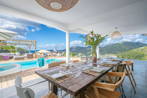 villa 55 degrés aoc - villa martinique piscine et spa - villa moderne - vacances en famille entre amis Grande-Anse -