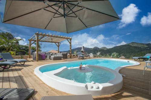 villa 55 degrés aoc - villa martinique piscine et spa - villa moderne - vacances en famille entre amis Grande-Anse -