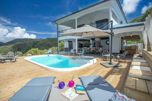 villa 55 degrés aoc - villa martinique piscine et spa - villa moderne - vacances en famille entre amis Grande-Anse -
