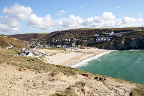 Cornish Holiday - Bodannon, the view on a sunny day over the beach at Porthtowan.