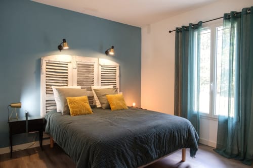 Chambre avec volets anciens Gîte Alfredo Mas9 Romanin