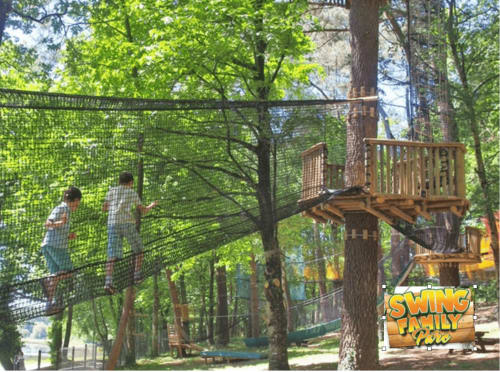 Swing Roller City Parc Aiguèze # La Sarrasine, Gîtes de vacances & more #Le Comptoir des Sarrasins, Restaurant/Café, Produits locaux et Idées cadeaux