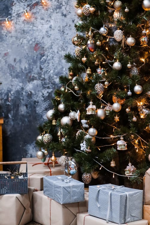 Christmas Tree and presents.