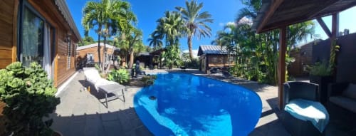 TERRASSE CENTRALE AVEC PISCINE LIANE DE JADE 974