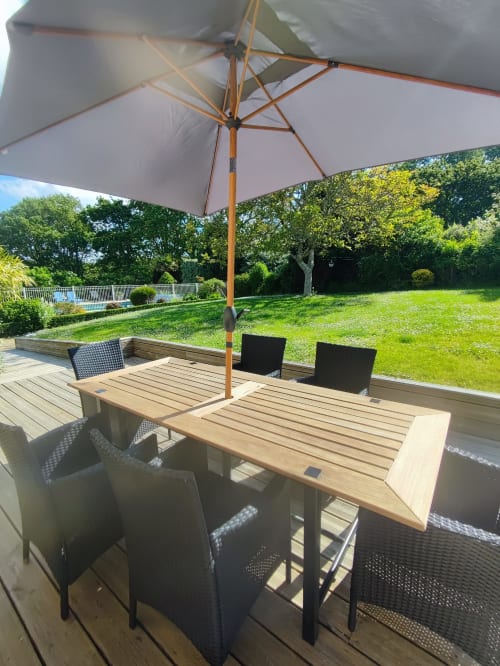 location avec grande piscine bretagne Jardin privé Villa Côté Port, Doëlan vacances en famille