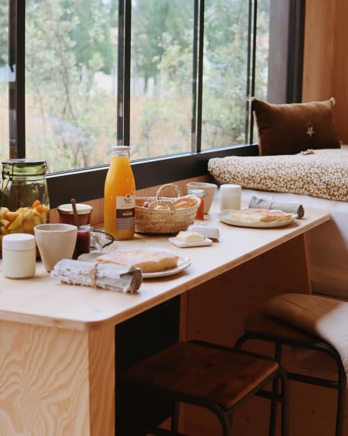L'Atelier Tiny House - Petit déjeuner avec vue sur la nature