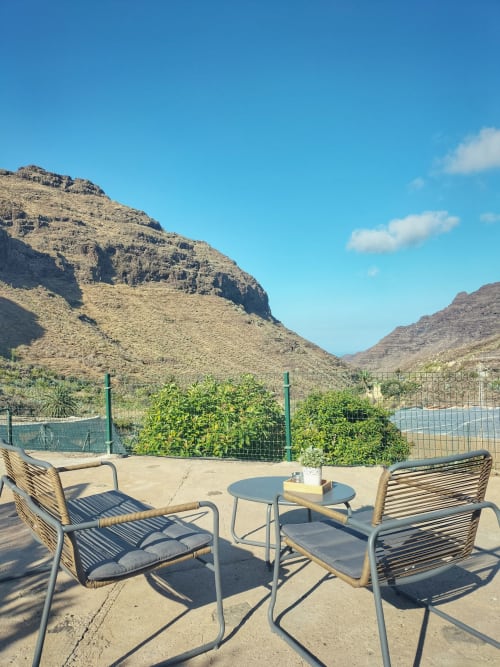 Terrace with sunbathing area Casas Blancas Tasartico