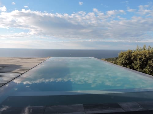 piscine miroir vue sur plage de Bodre
