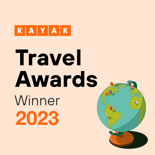Kayak Travel Awards Winner 2023 badge for Maison Mûrier, award-winning B&B in Fayssac, France