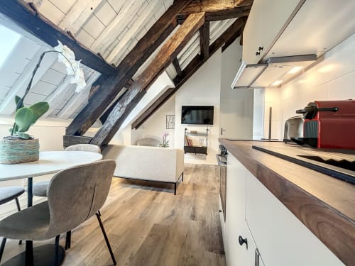 Appartement Le Comble au Laurencin, appart’hôtel à Sens centre-ville. Cuisine équipée, wifi, linge, arrivée autonome, smart tv. Réservez en direct.