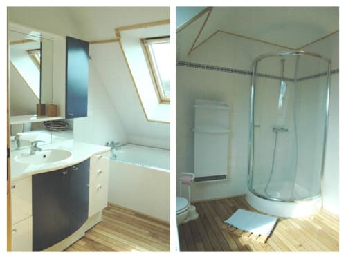 Salle de bain  - Gîte avec piscine privée, couverte et chauffée, location de vacances, côtes d'armor bretagne Perros Guirec Tréguier Trégastel Paimpol