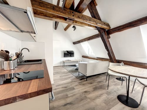 Appartement L'Authentique au Laurencin, appart’hôtel à Sens centre-ville. Cuisine équipée, wifi, linge, arrivée autonome, pièce à vivre. Réservez en direct.