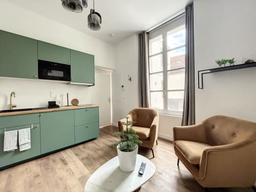 Appartement Le Keys au Laurencin, appart’hôtel à Sens centre-ville. Cuisine équipée, wifi, linge, arrivée autonome, pièce de vie. Réservez en direct.