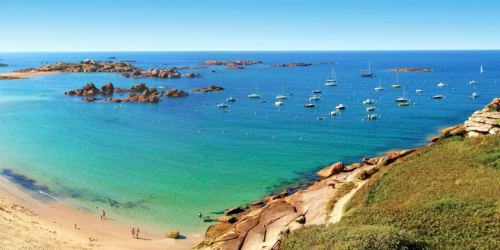 Trégastel - Perros Guirec Tréguier Trégastel Paimpol Côtes d’Armor Frankreich – Bretagne Rosa Granitküste