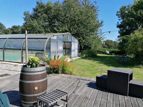 Ferienhaus Ker Huon - Pool mit Terrasse- Ferienhaus mit privatem, überdachten und beheizten Pool, Ferienvermietung, Rosa Granitküste - Côtes d'Armor - Bretagne - Perros Guirec Tréguier Trégastel Paimpol Frankreich