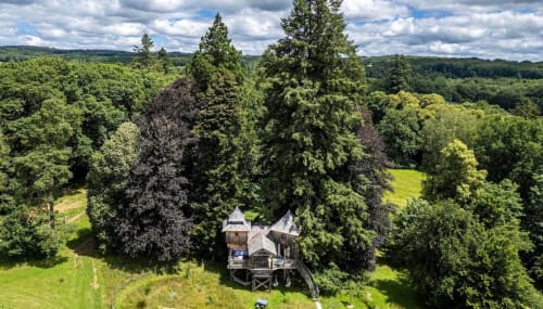 Ariel View of the Treehouse | French Treehouse Holidays 