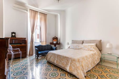 double bedroom with antiques and study/office corner