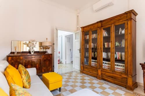 living/ Studio/TV room with big double-bed sofa