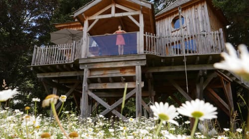 Treehouse in Flower Meadow | Luxury Treehouse Holiday in France 