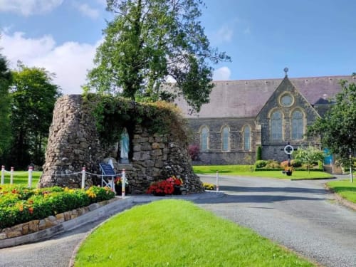 Stone chapel with manicured grounds at Sliabh Beagh Hotel & Tourism Centre in Monaghan, Ireland