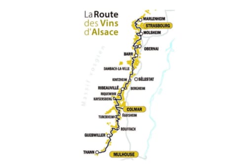 Carte route des voins d'alsace maison gatsby