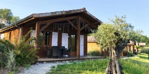 Chalet en bois, Nature, Montréjeau, Haute-Garonne, verdure, olivier, Occitanie